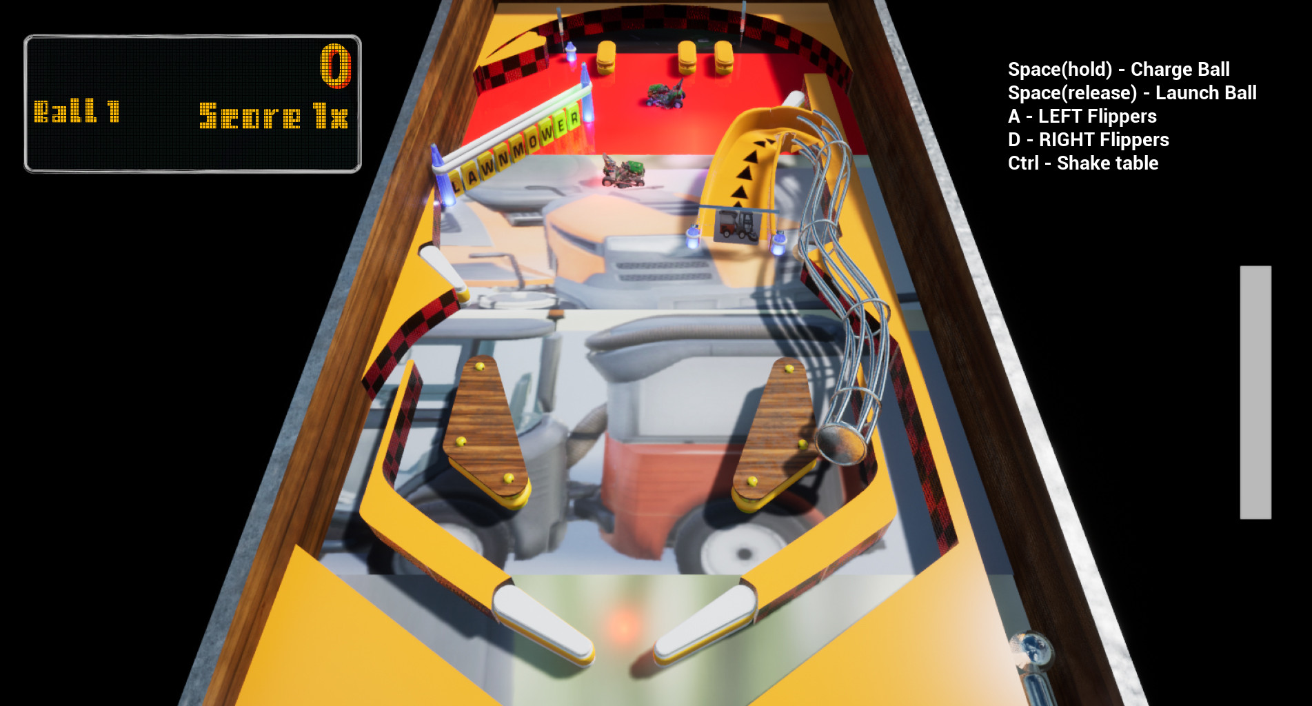 Lawnmower Game: Pinball