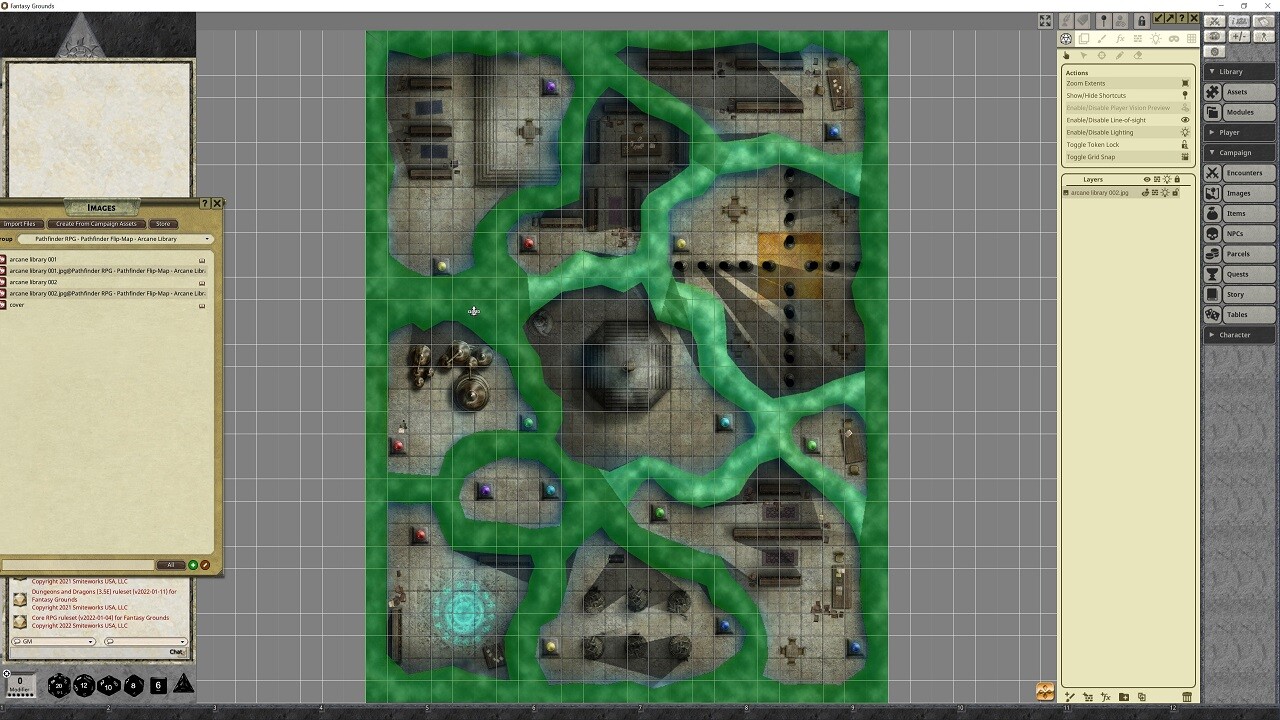 Fantasy Grounds - Pathfinder RPG - Pathfinder Flip-Mat - Arcane Library