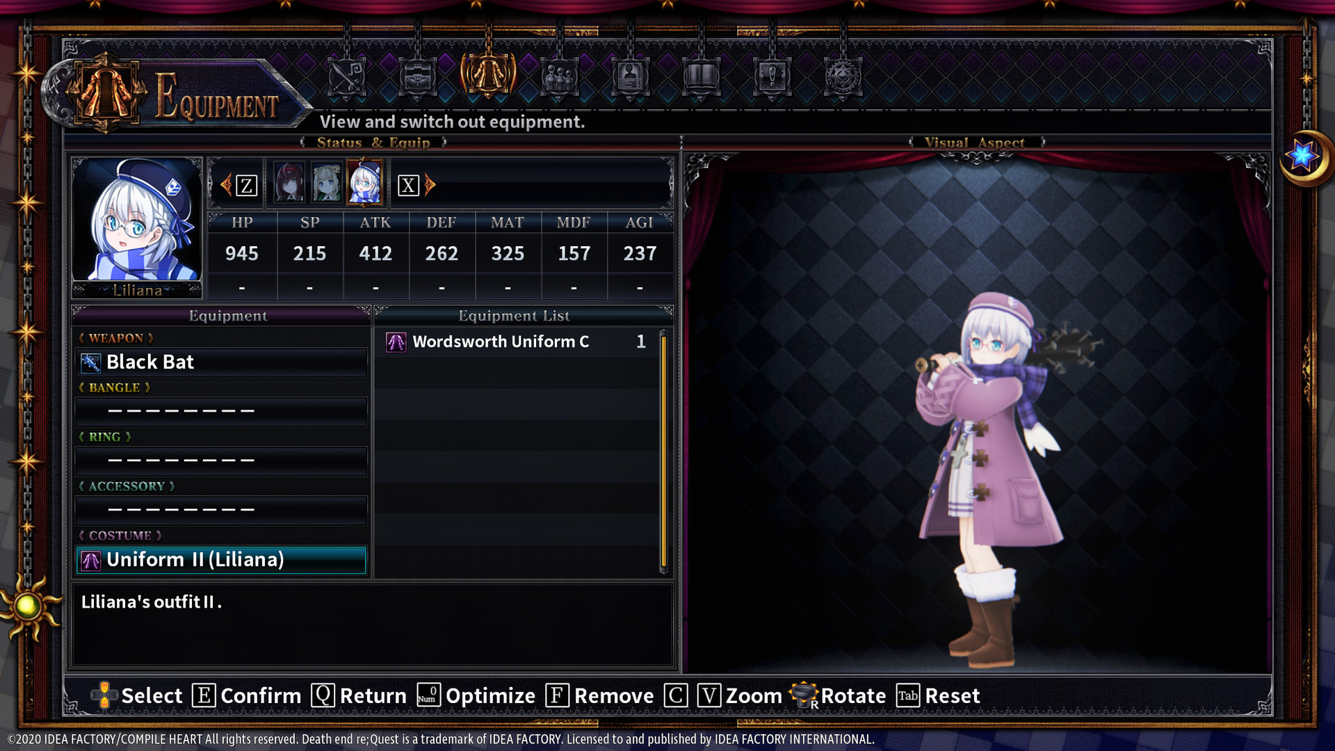Death end re;Quest 2 - Alternate Uniform Set