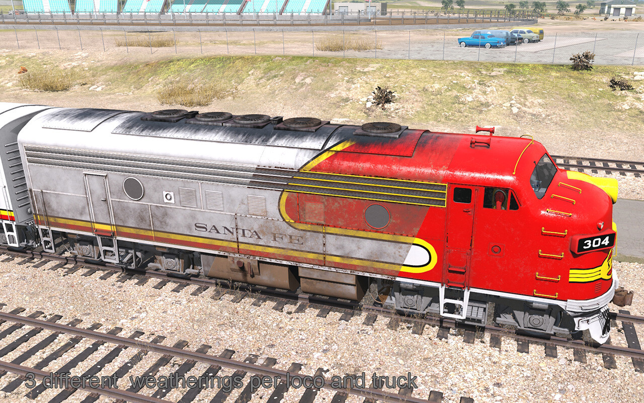 Trainz 2019 DLC - Pro Train: ATSF F7A/B Warbonnet Loco Bundle
