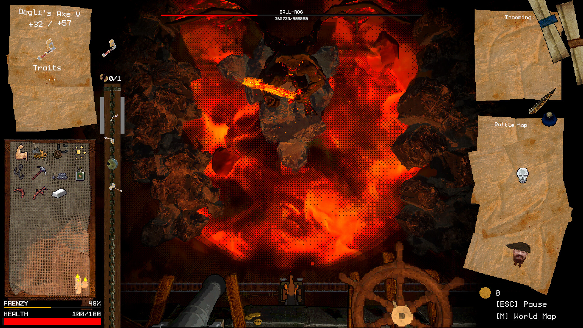 DWARRF: A Pinball Roguelike