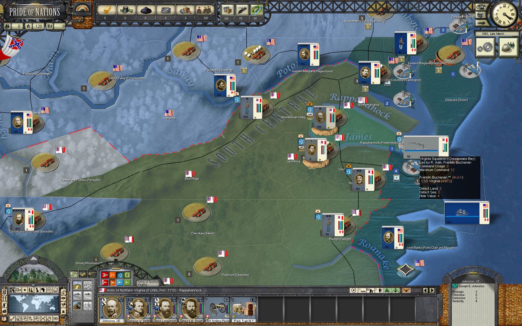Pride of Nations: American Civil War 1862
