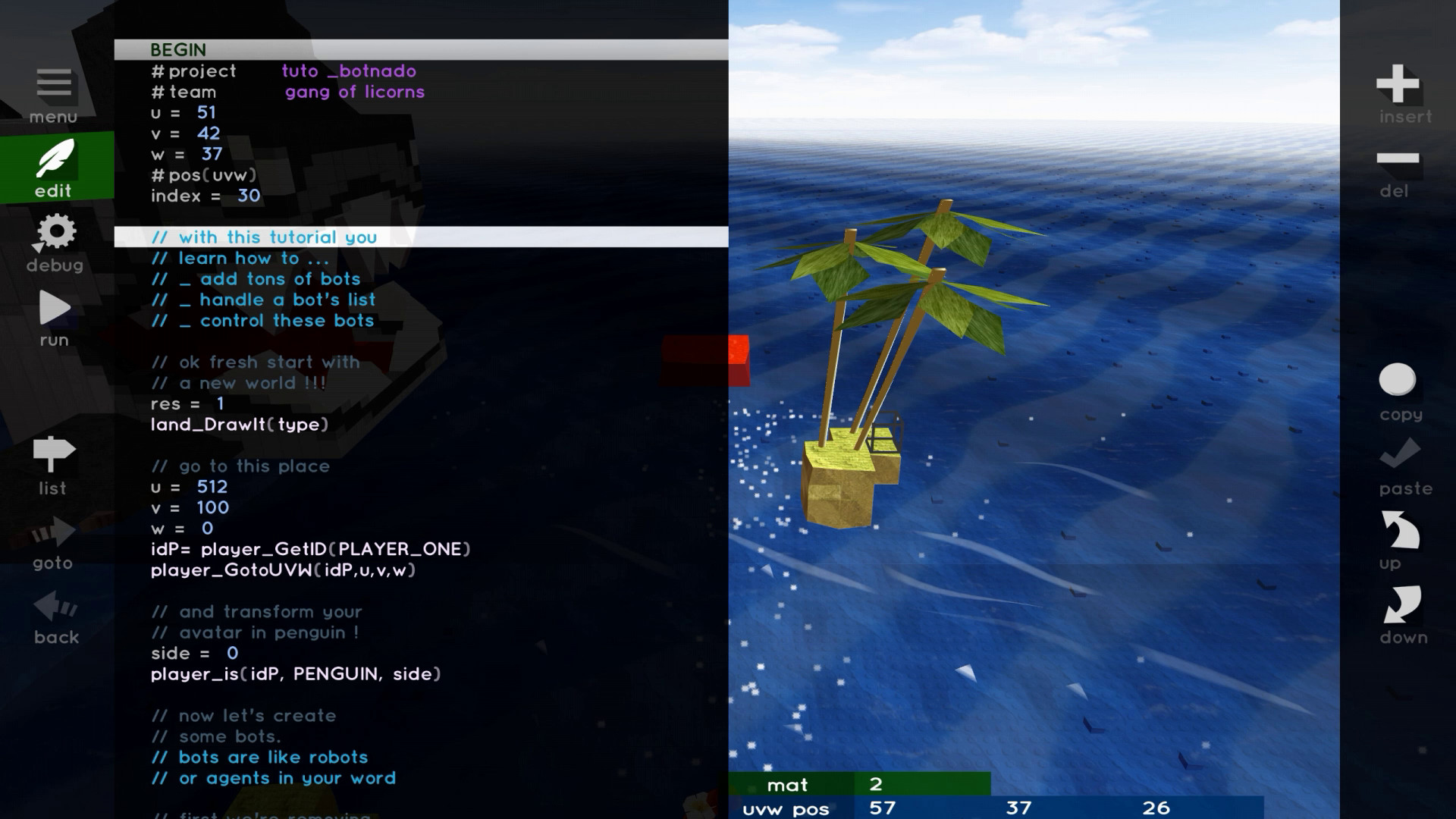 Pop Island - Let's code !!!  Demo