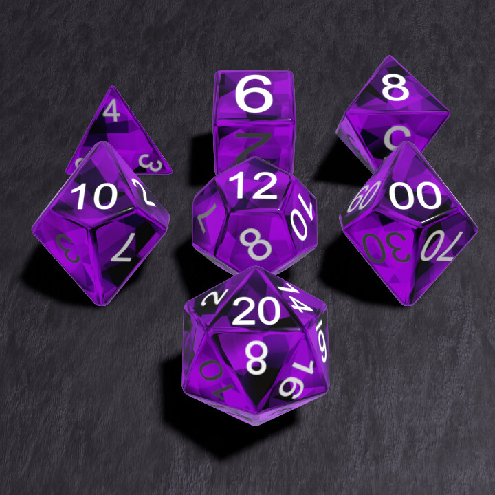 True Dice Roller - Amethyst Gem Dice