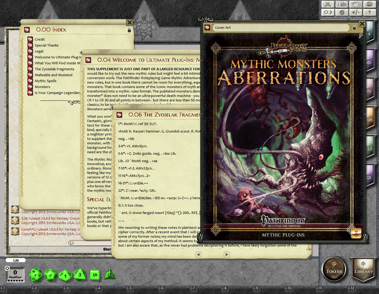 Fantasy Grounds - Mythic Monsters #18: Aberrations (PFRPG)