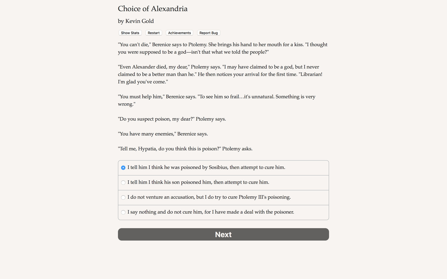 Choice of Alexandria Demo