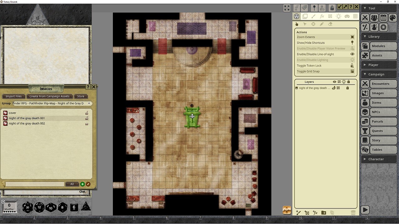 Fantasy Grounds - Pathfinder RPG - Pathfinder Flip-Mat: Night of the Gray Death