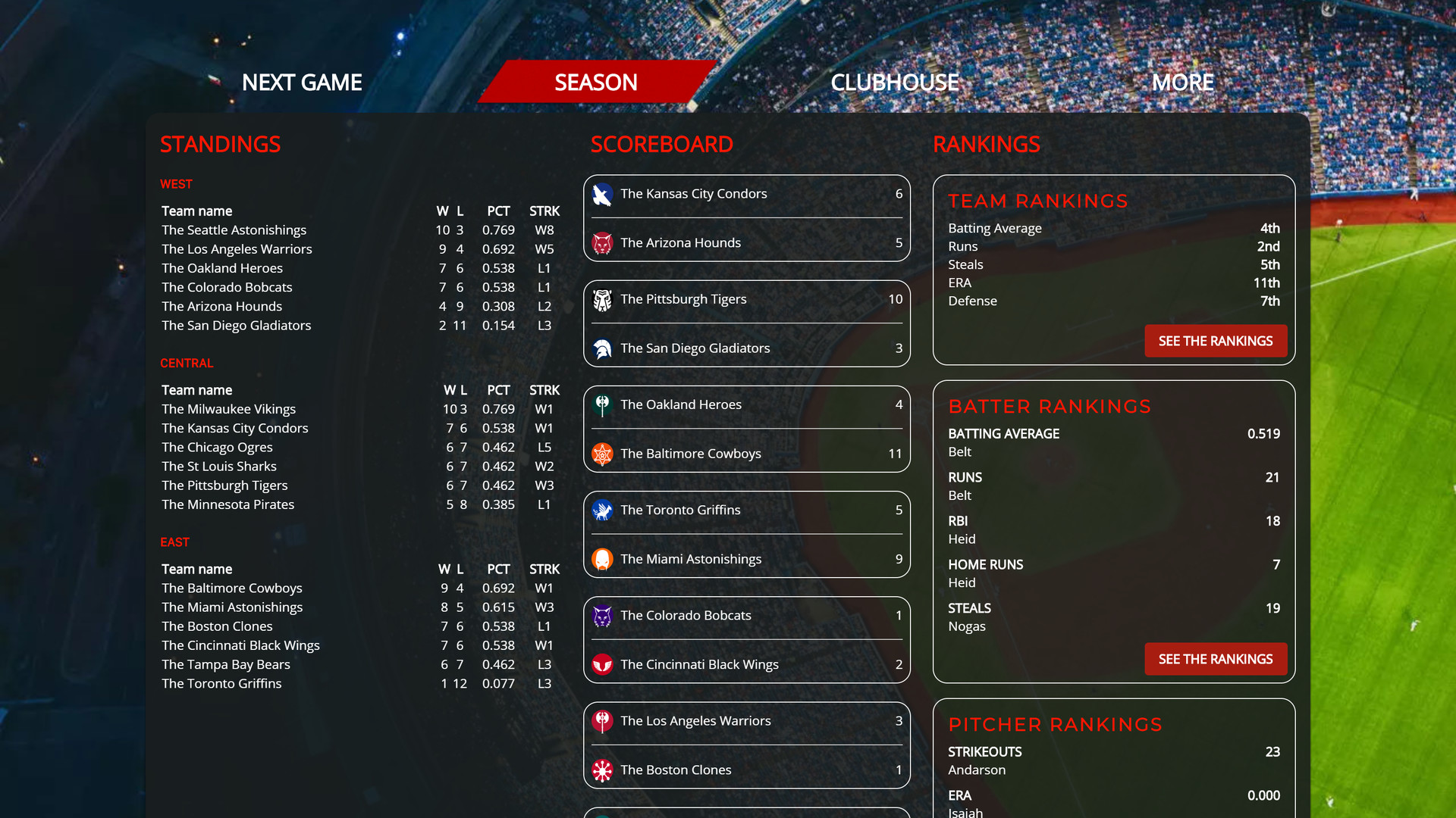 Astonishing Baseball 2019