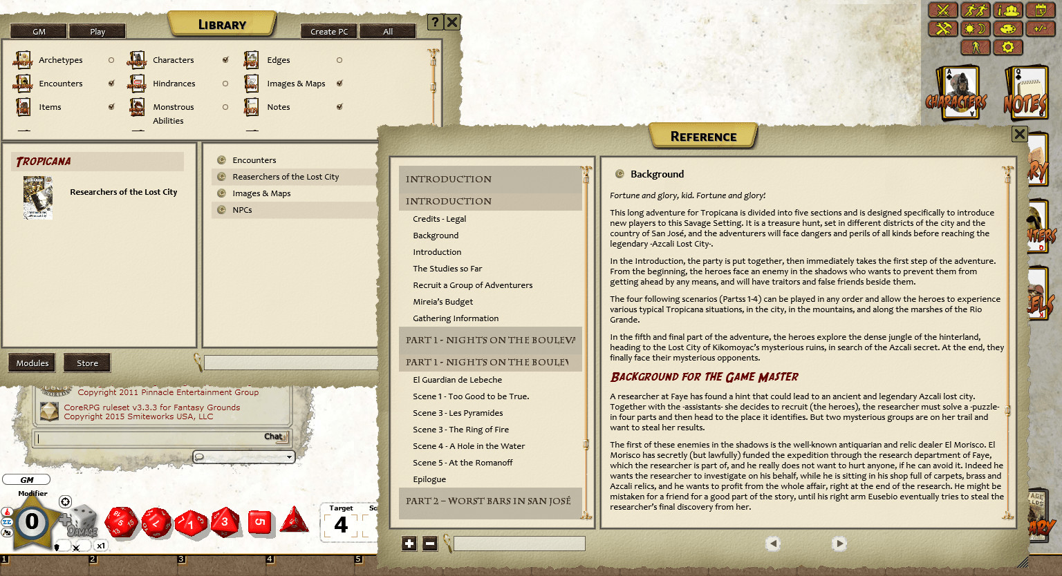 Fantasy Grounds - Tropicana: Researchers of the Lost City (Savage Worlds)
