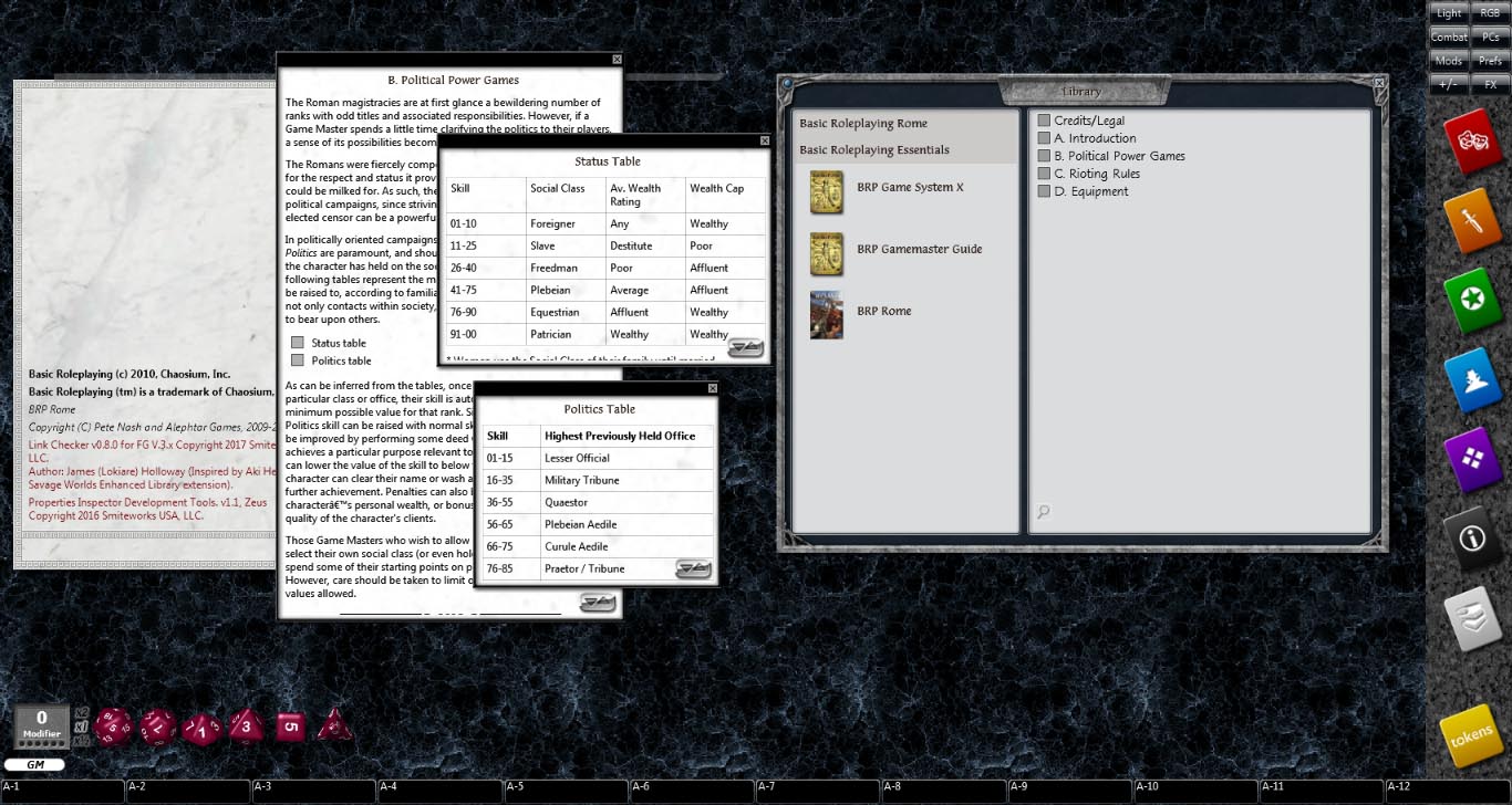 Fantasy Grounds - Rome (BRP)