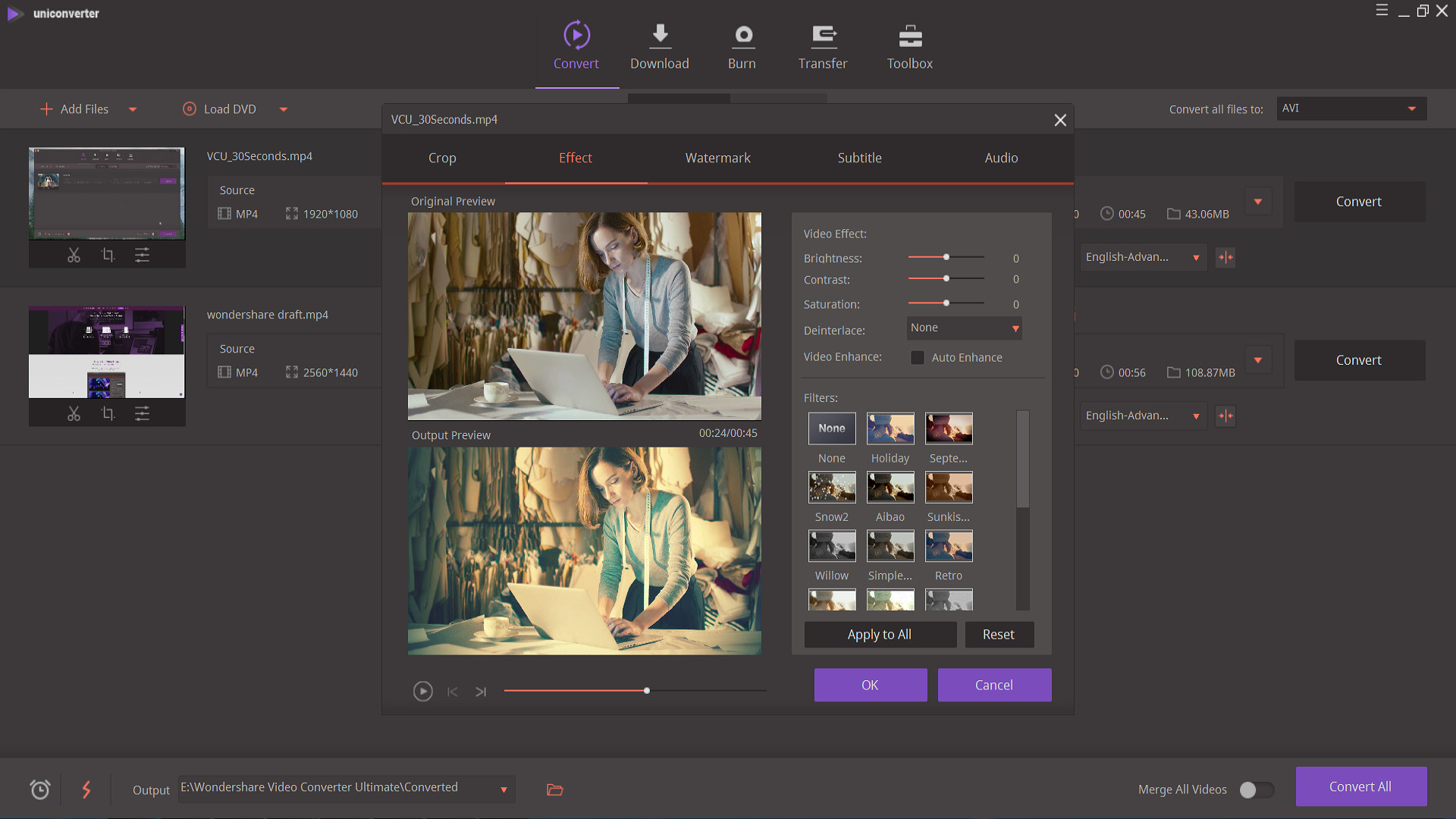 Wondershare Uniconverter-Video Converter, Video Editor, Video Compressor, Video Recorder, DVD Burner