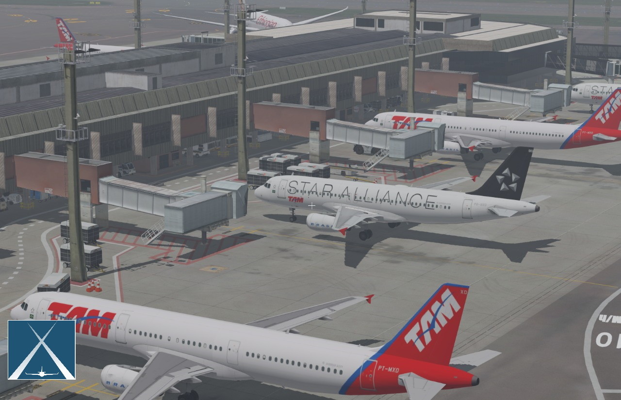 X-Plane 11 - Add-on: Globall Art - SBGR - São Paulo - Guarulhos International Airport