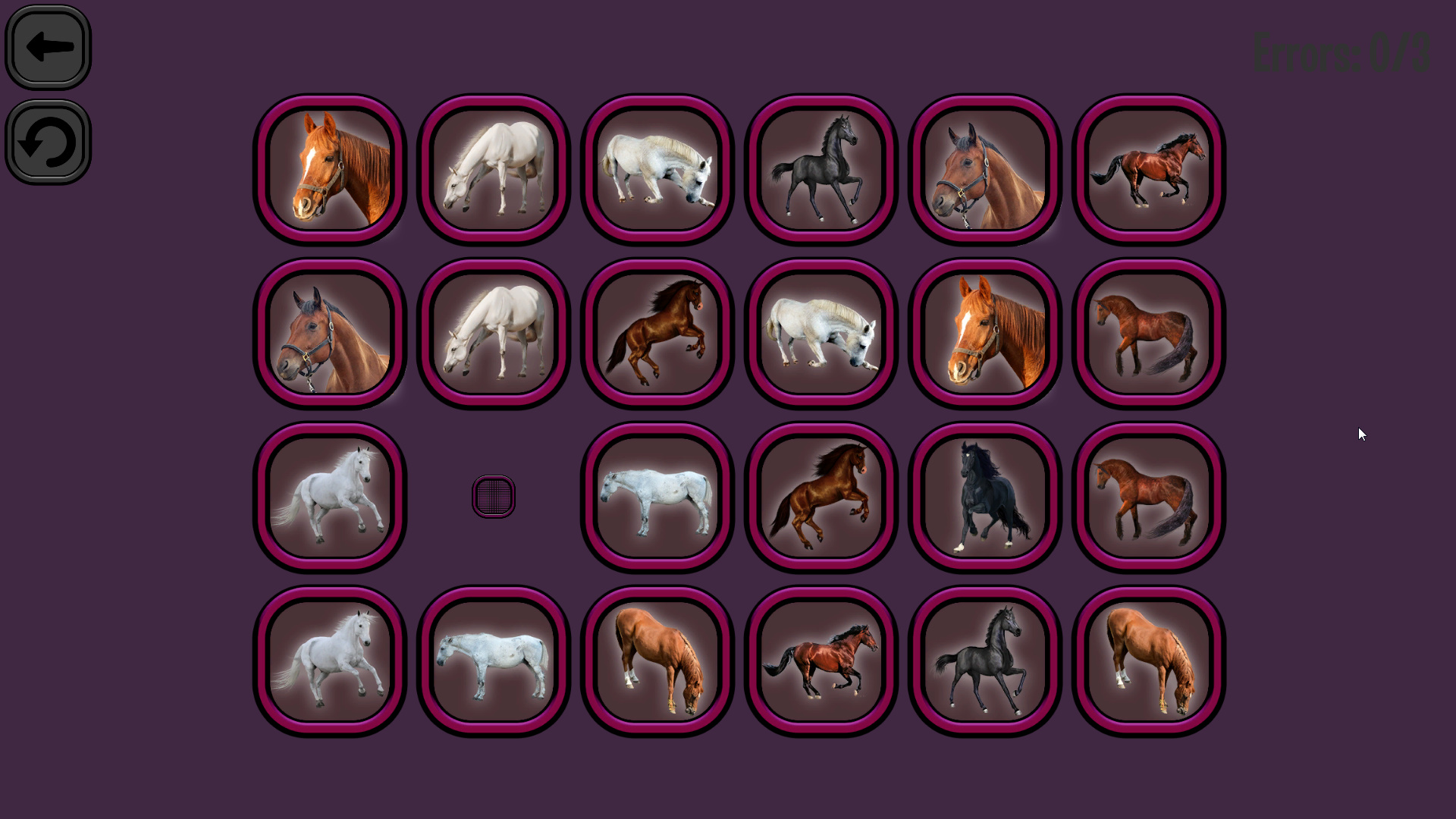 Animals Memory: Horses