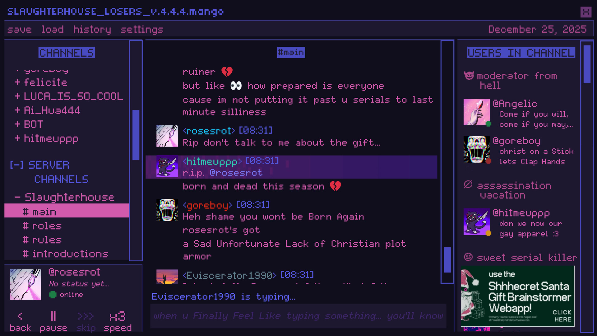A Killer Chat! Christmas