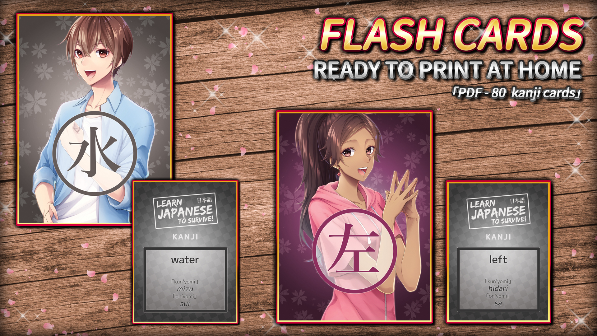 Learn Japanese To Survive! Kanji Combat - Flash Cards