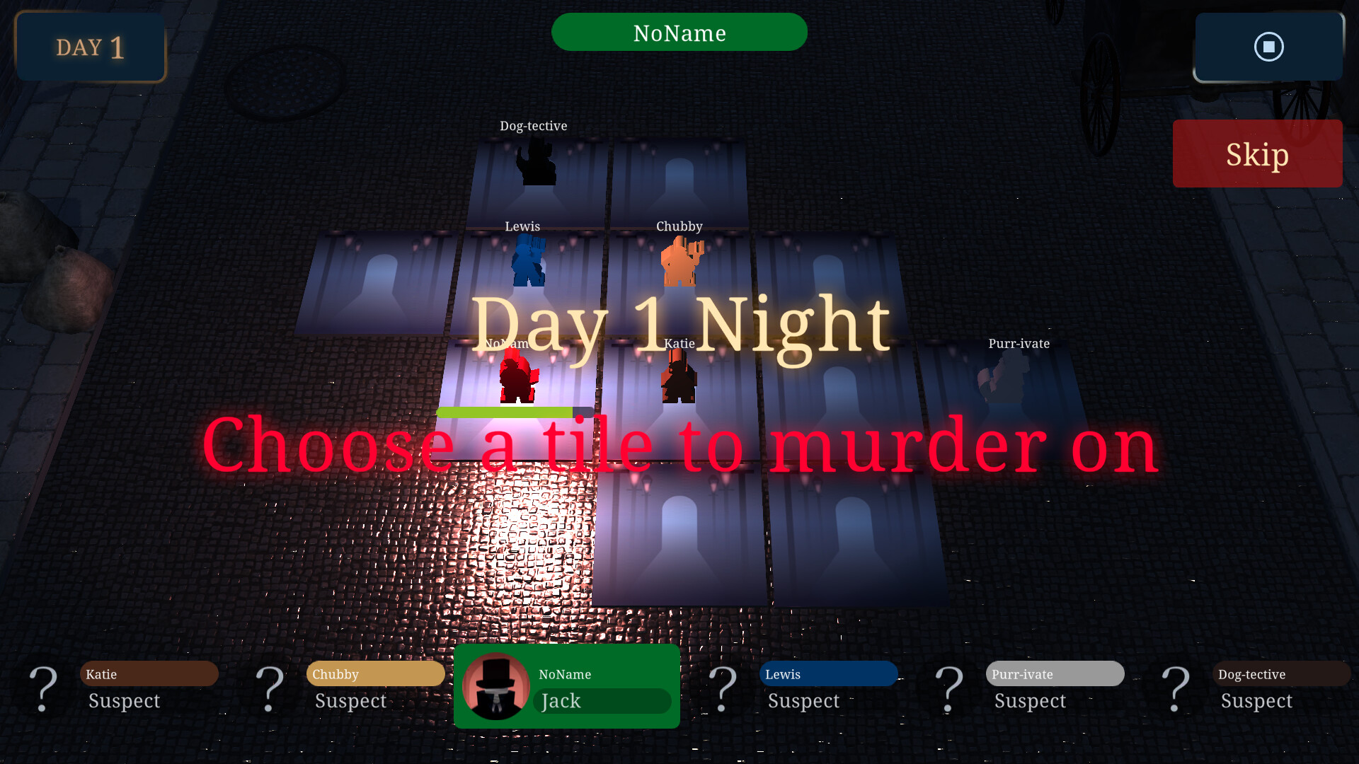 Jack & Detectives - A Silent Social Detection Game -