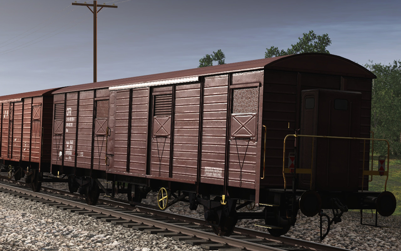 Trainz 2019 DLC - CFR Marfa Gbs/Gbgs freight car pack