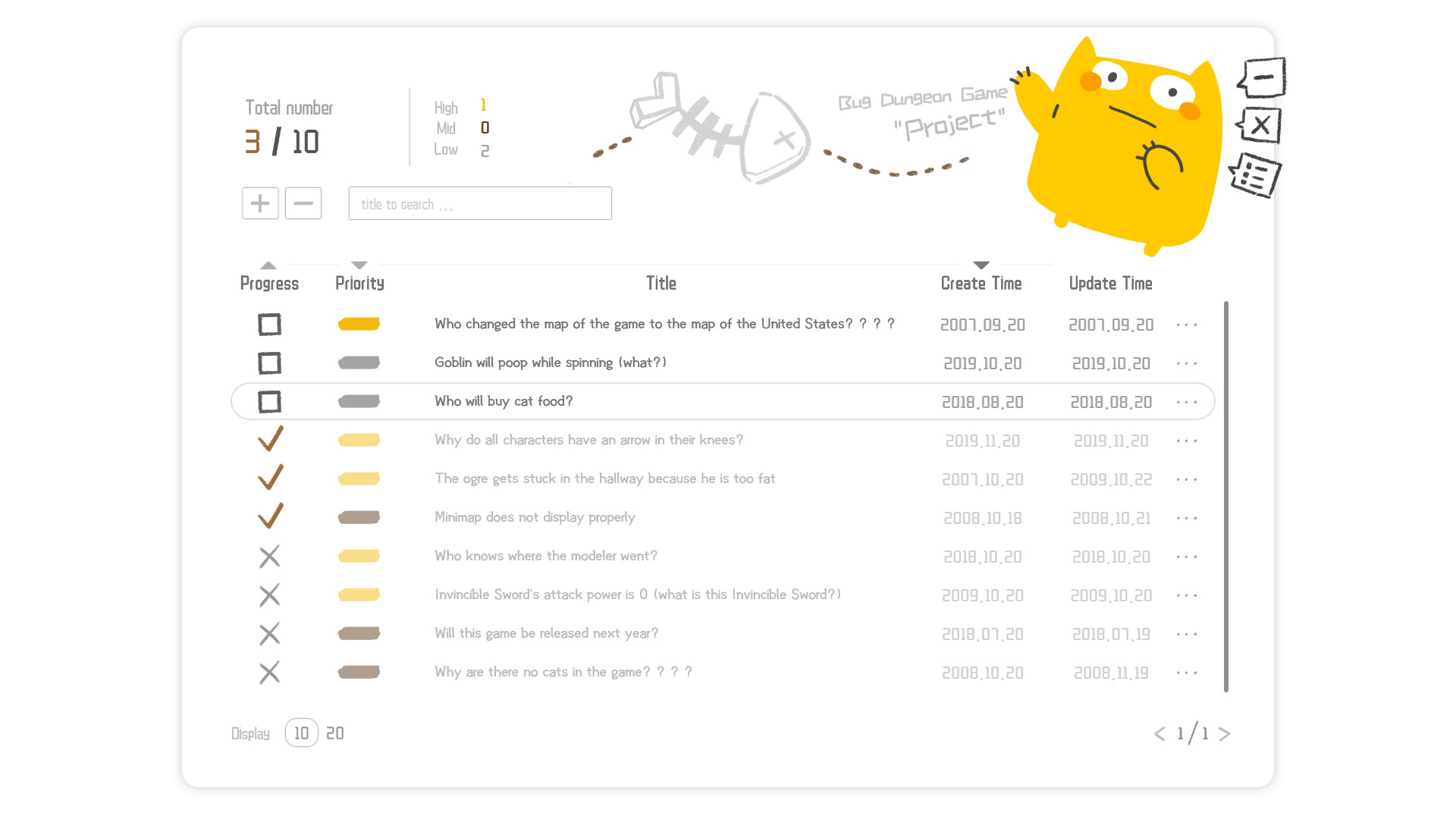 Easy Bug Manager - Cat Theme