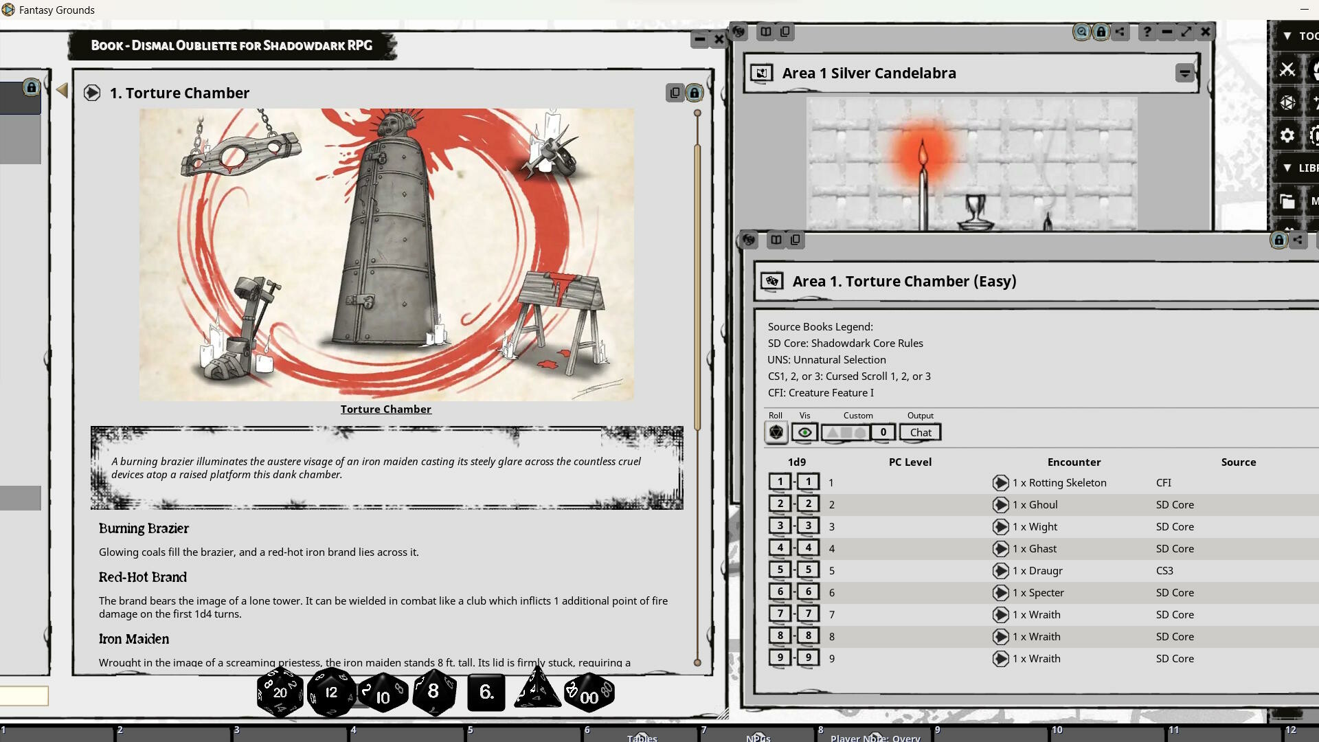 Fantasy Grounds - Dismal Oubliette for Shadowdark RPG