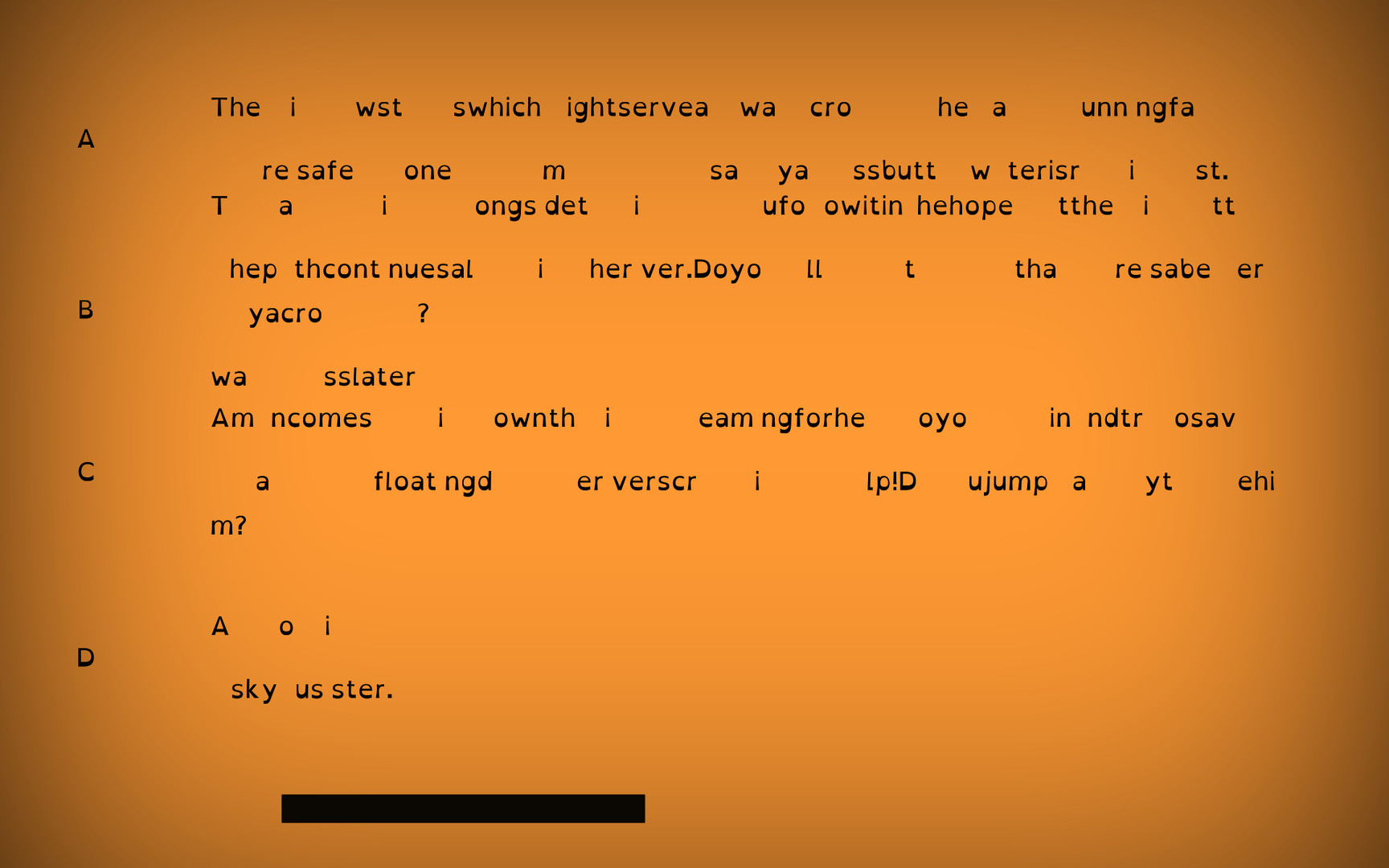 A Familiar Fairytale Dyslexic Text Based Adventure