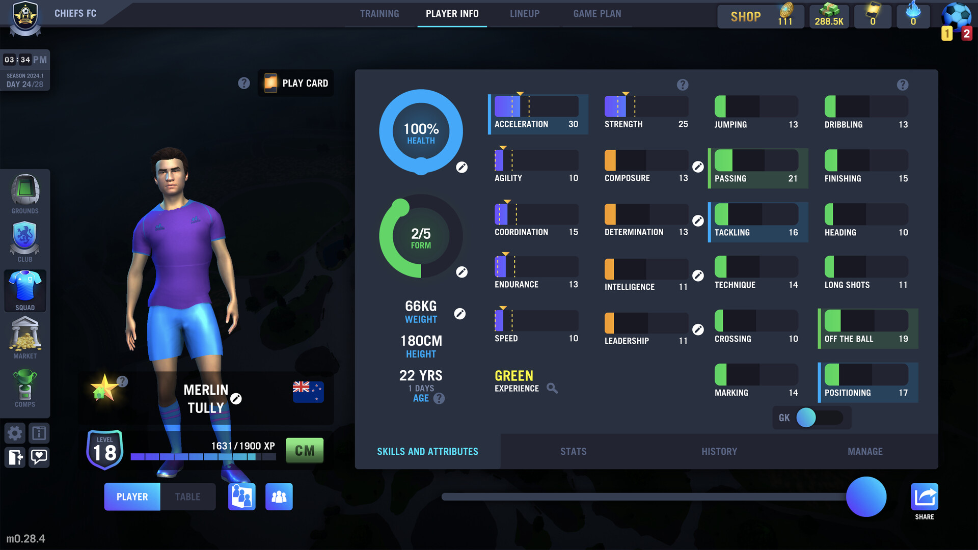 Blackout Football - Manager Game