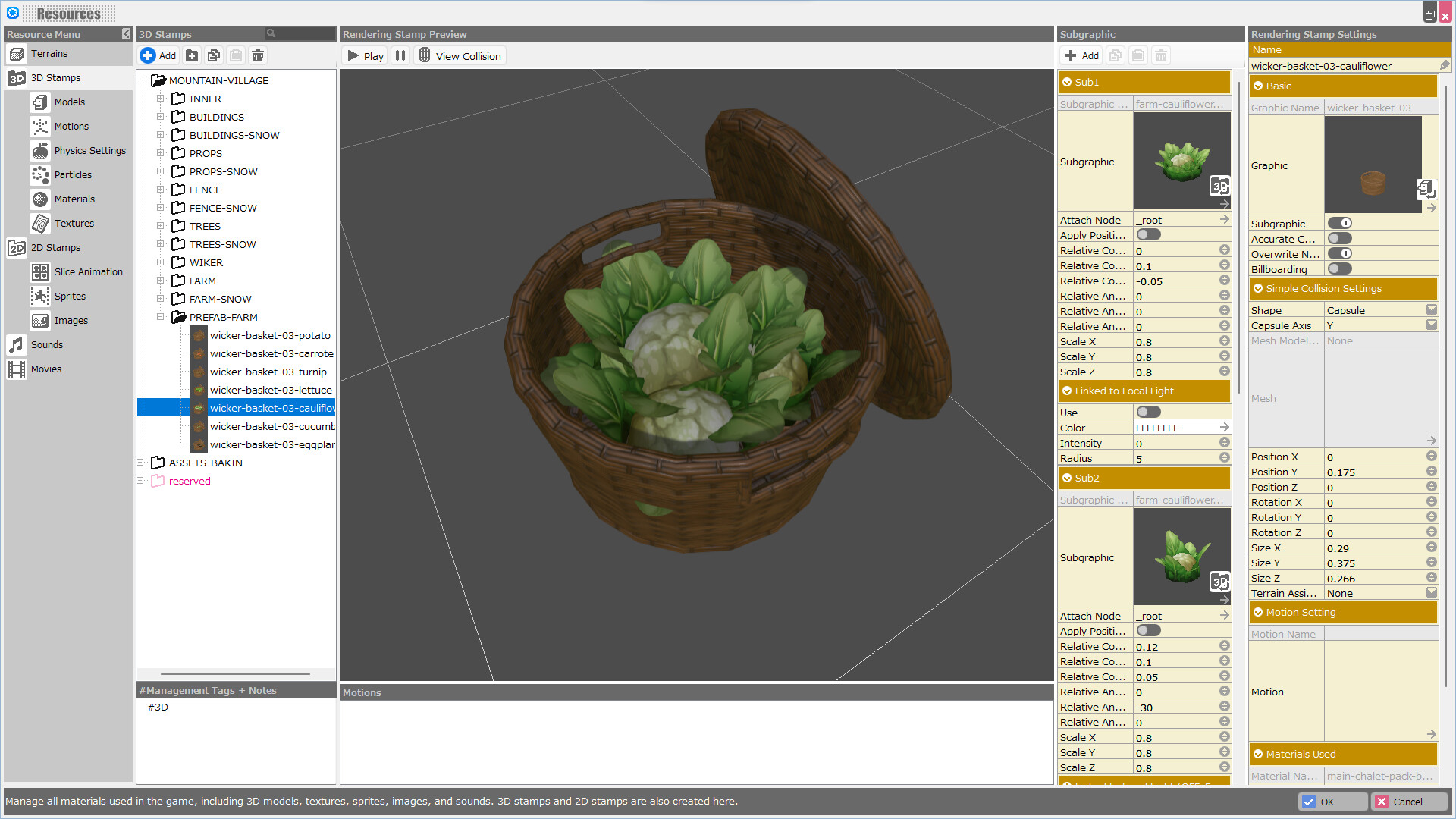 RPG Developer Bakin Mountain Village Pack