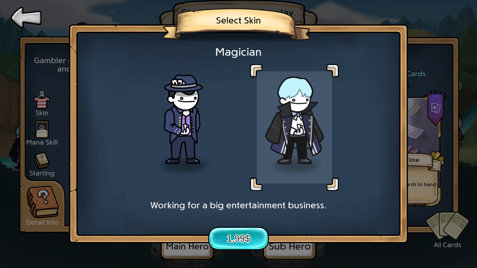 3 Minute Heroes - Magician (Gambler Skin)