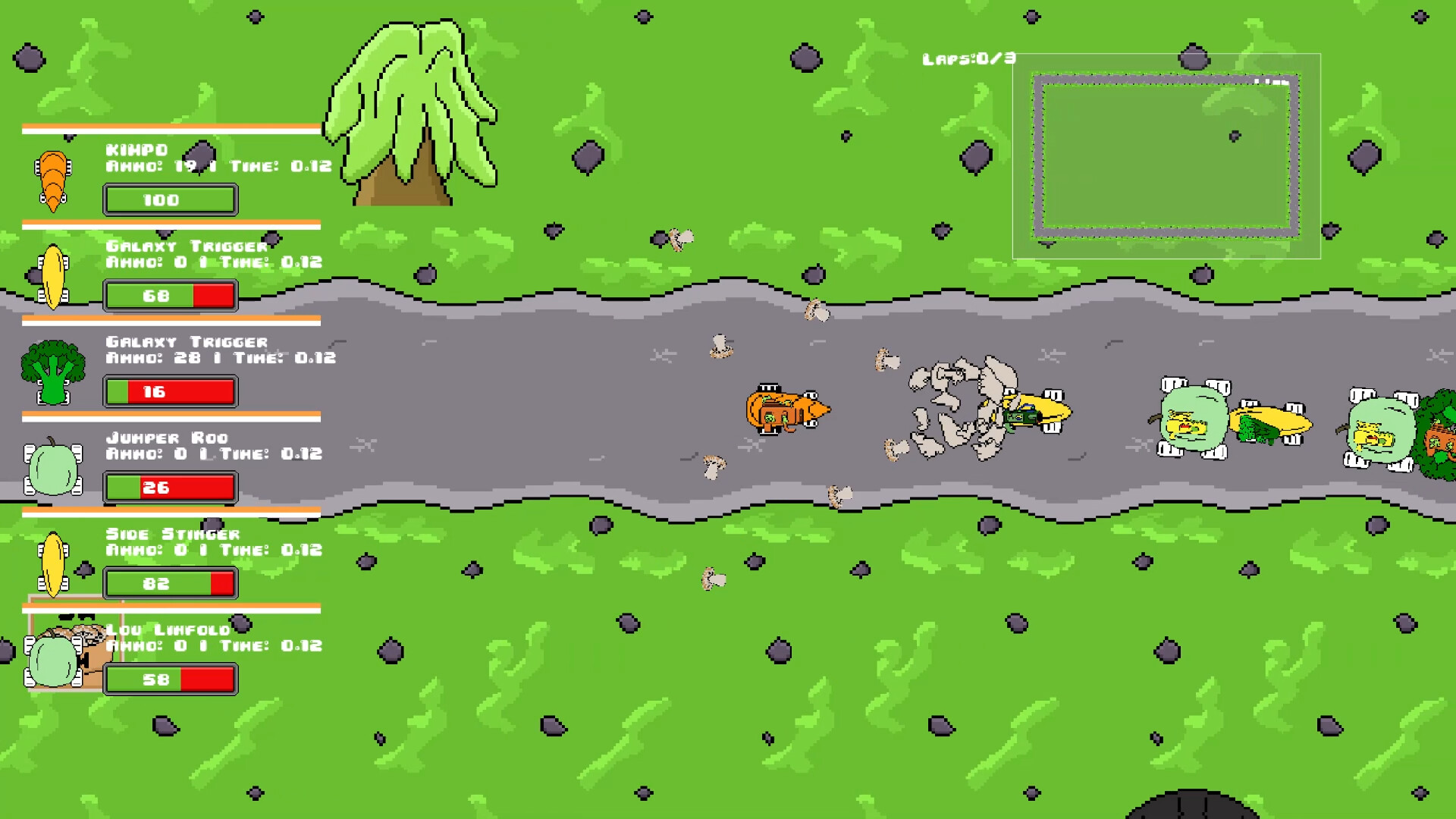 Veg out Crew 2D Racing
