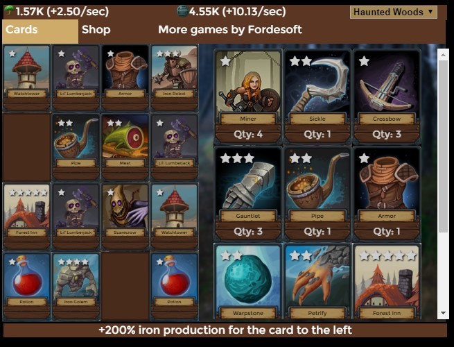 Creature Card Idle Demo