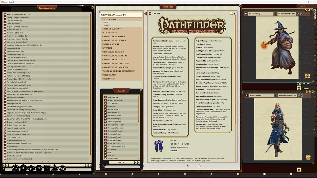 Fantasy Grounds - Pathfinder RPG - Pathfinder Companion: Chronicle of Legends