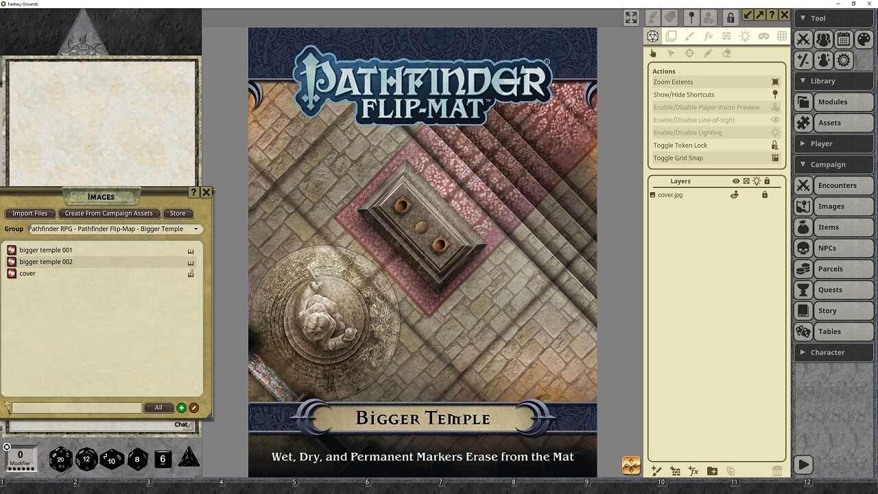 Fantasy Grounds - Pathfinder RPG - Pathfinder Flip-Mat: Bigger Temple