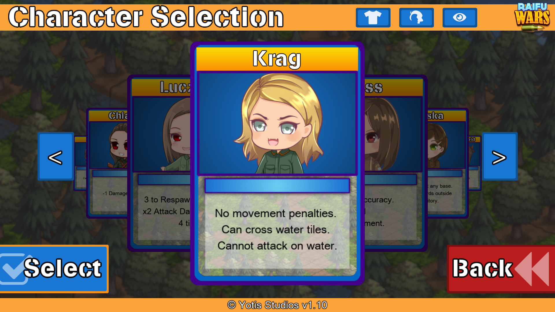 Raifu Wars - Krag Character