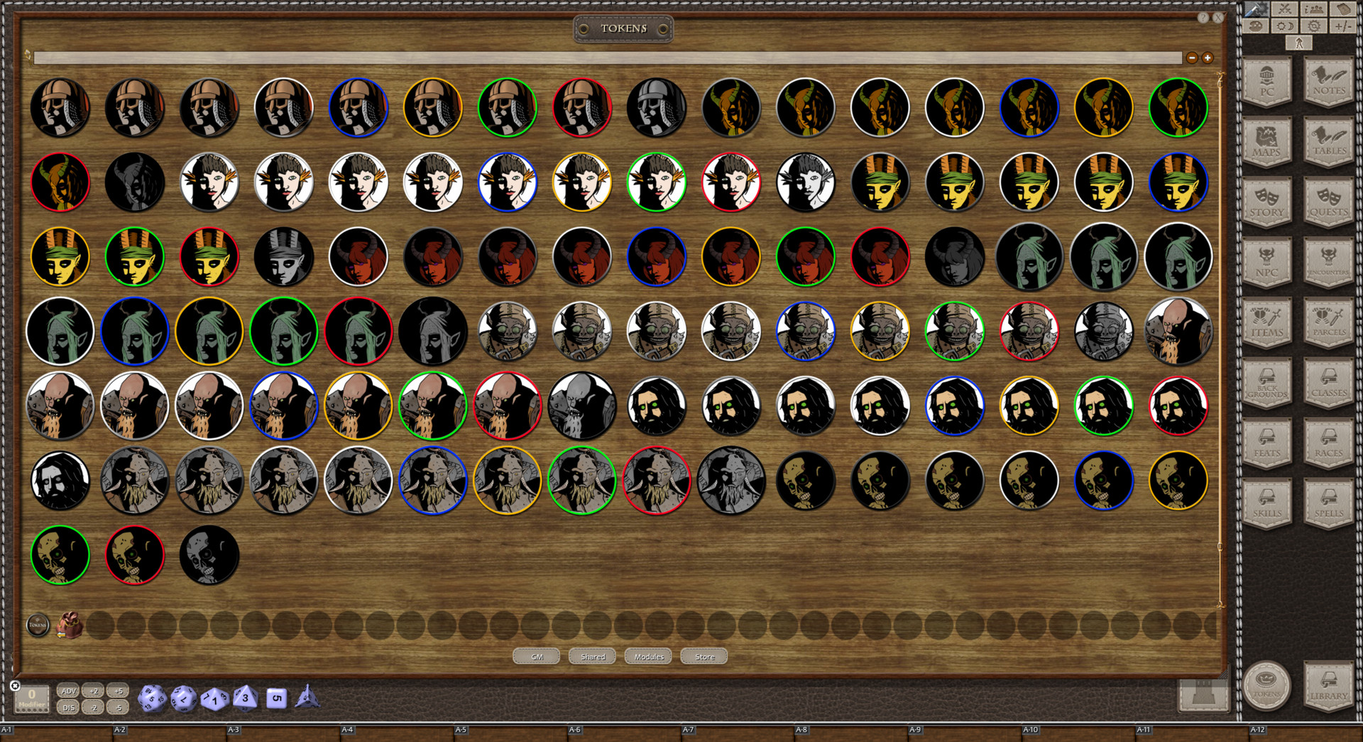 Fantasy Grounds - Monstrous Characters Vol 1 (Token Pack)