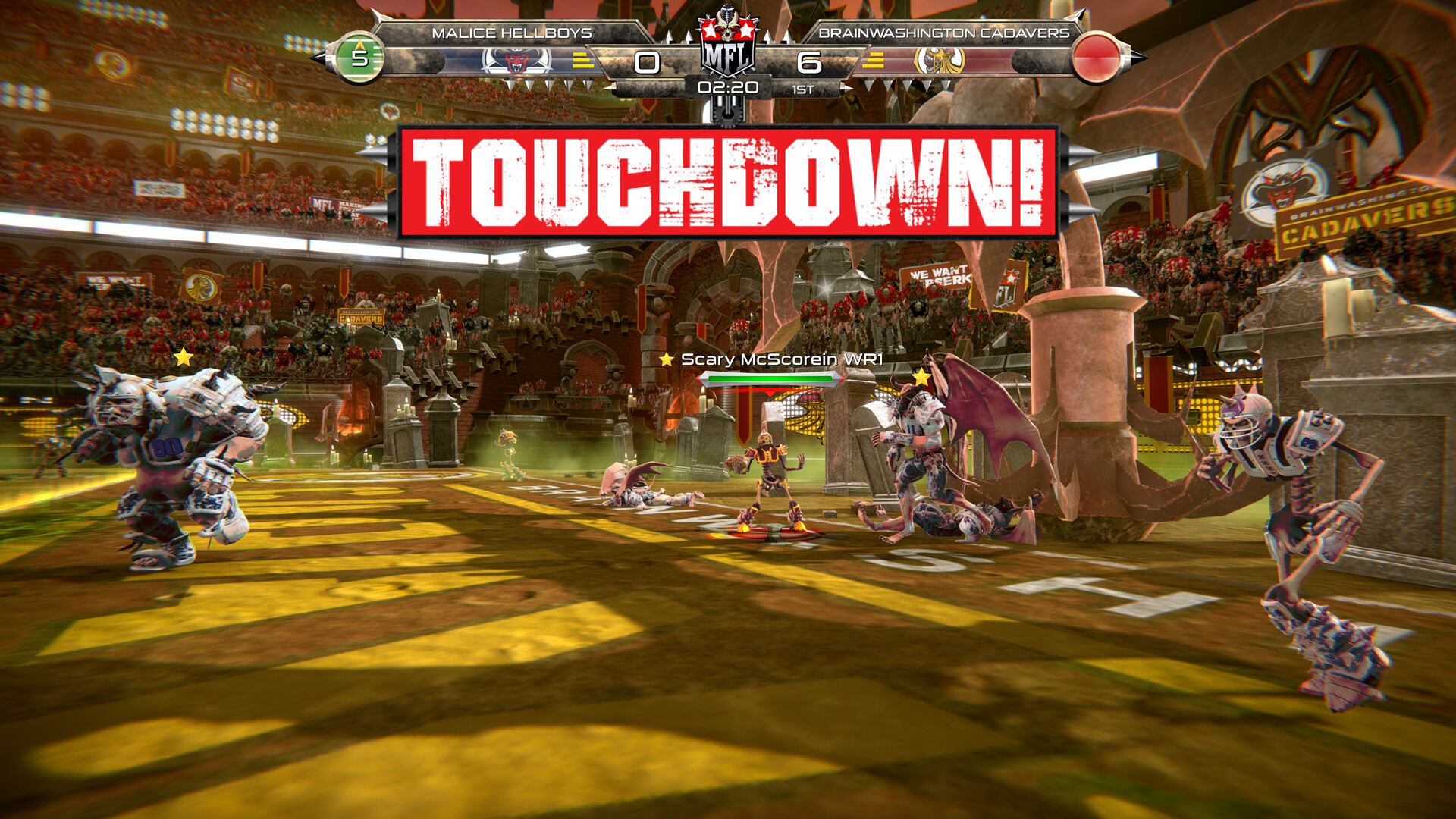 Mutant Football League: Brainwashington Cadavers