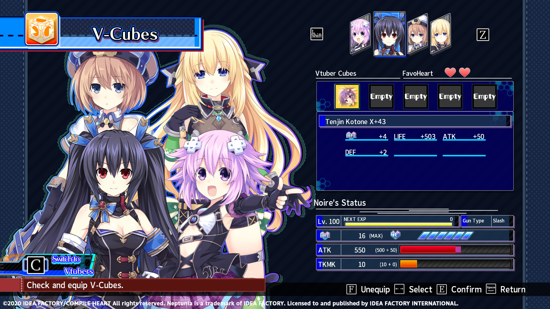 Neptunia Virtual Stars - Tenjin Kotone Pack
