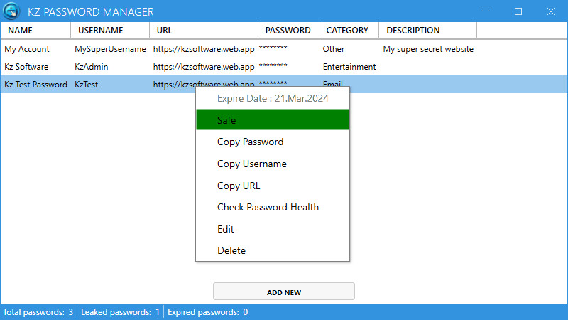 Kz Password Manager