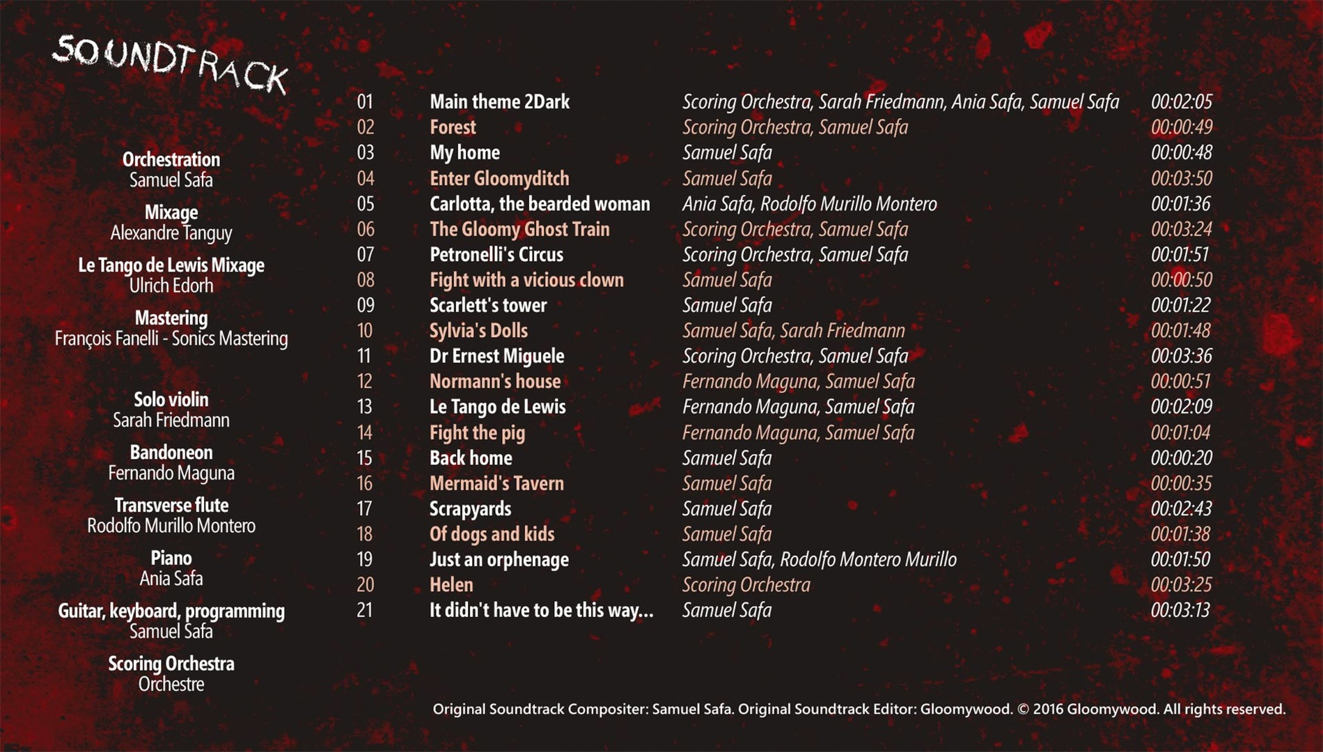 2Dark Official Soundtrack and Artbook