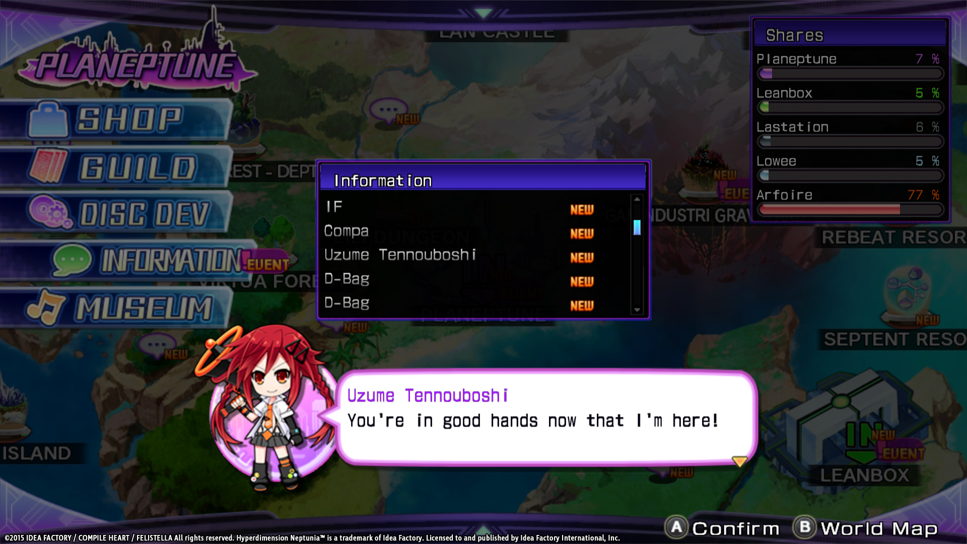 Hyperdimension Neptunia Re;Birth2 Uzume Battle Entry
