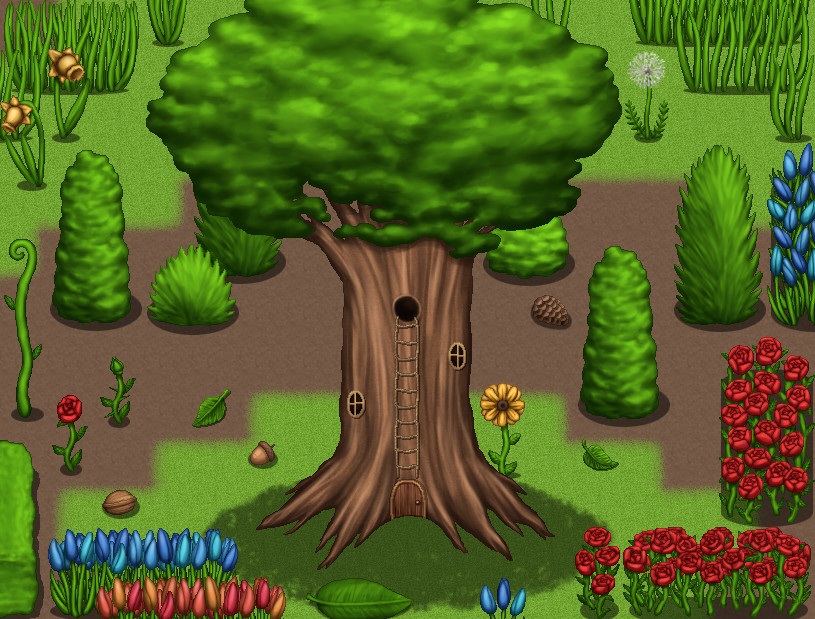 RPG Maker MZ - Big Garden Tiles
