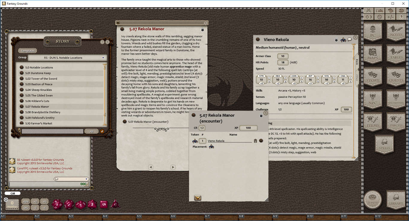 Fantasy Grounds - Town Backdrop: Dunstone (5E)