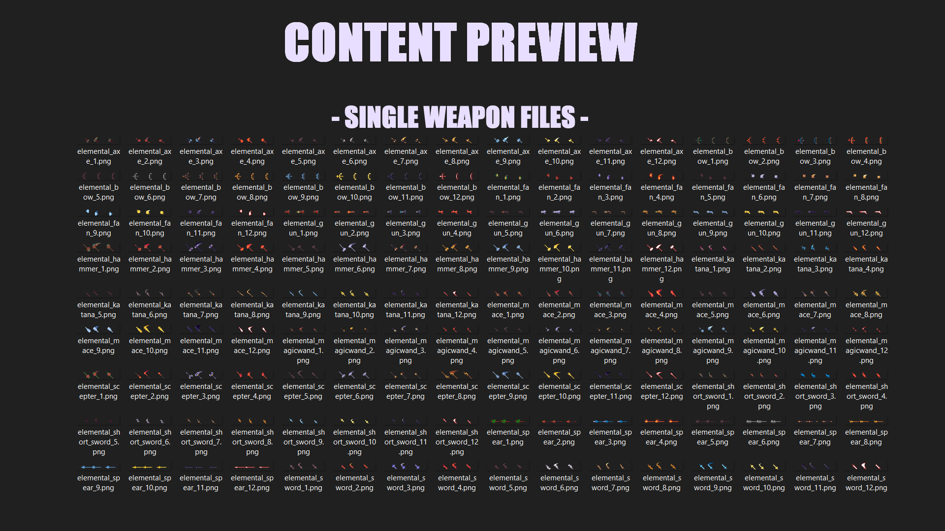 RPG Maker MV - Elemental Weapons Pack