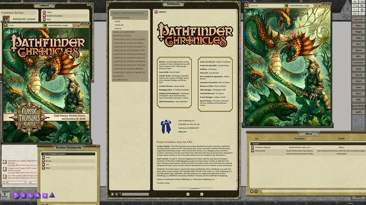 Fantasy Grounds - Pathfinder RPG - Chronicles: Classic Treasures Revisited