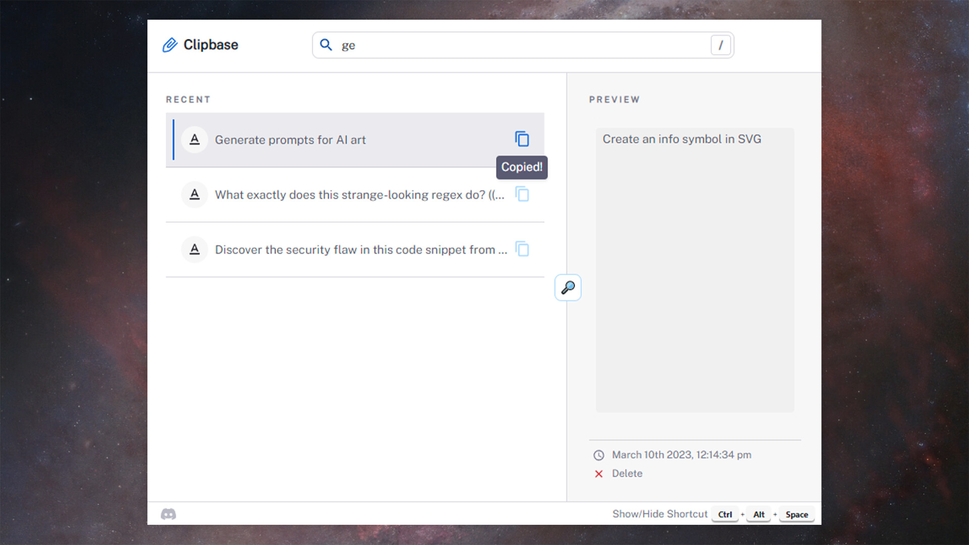 Clipbase - Clipboard History Manager