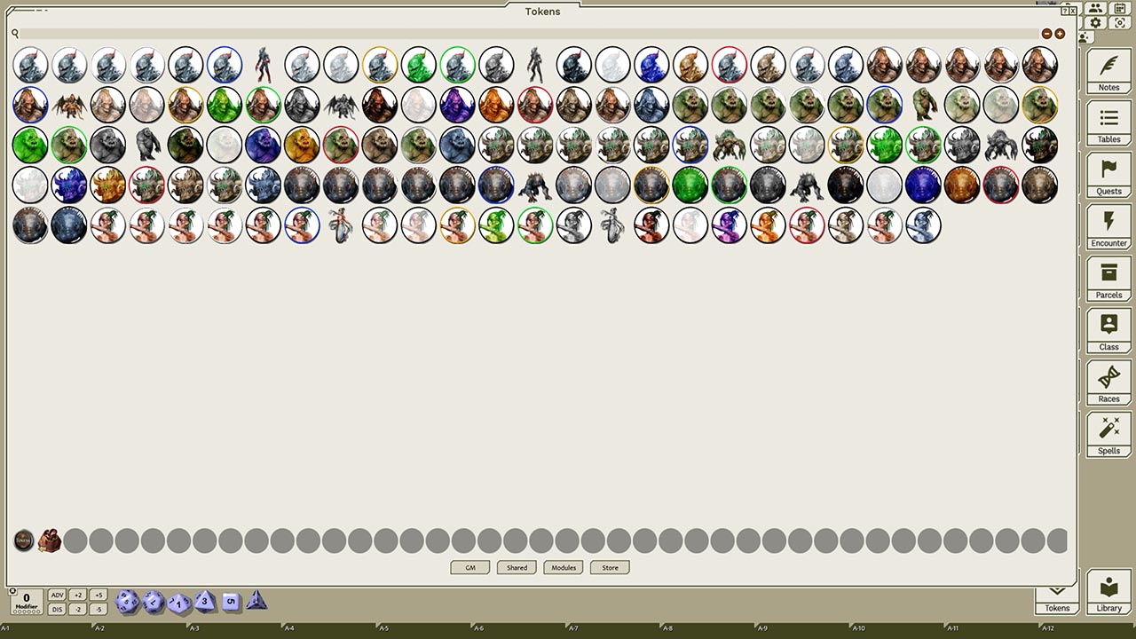Fantasy Grounds - Creatures A-Z, Volume 5 (Token Pack)