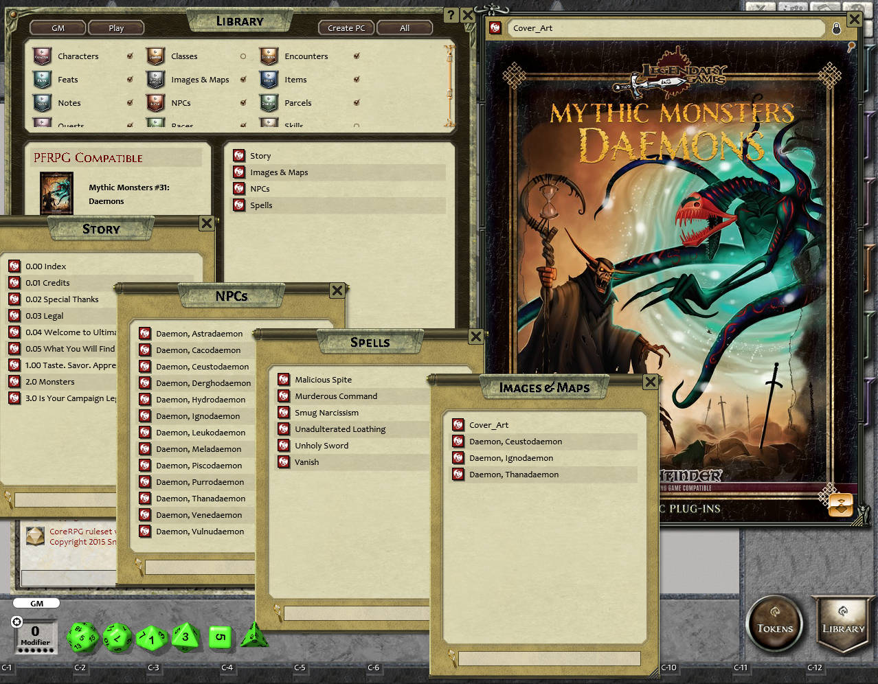 Fantasy Grounds - Mythic Monsters #31: Daemons (PFRPG)