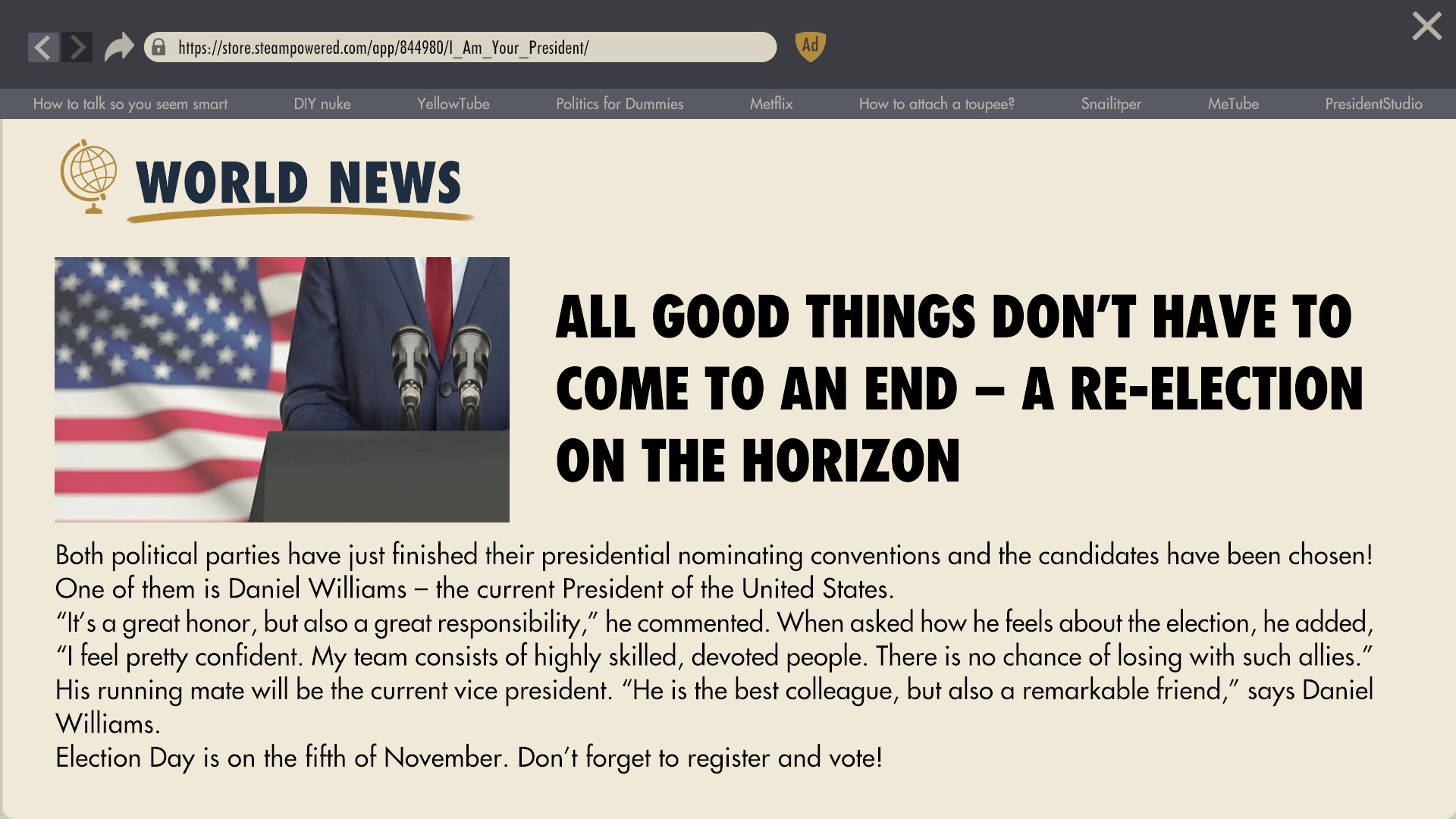 I Am Your President: Prologue