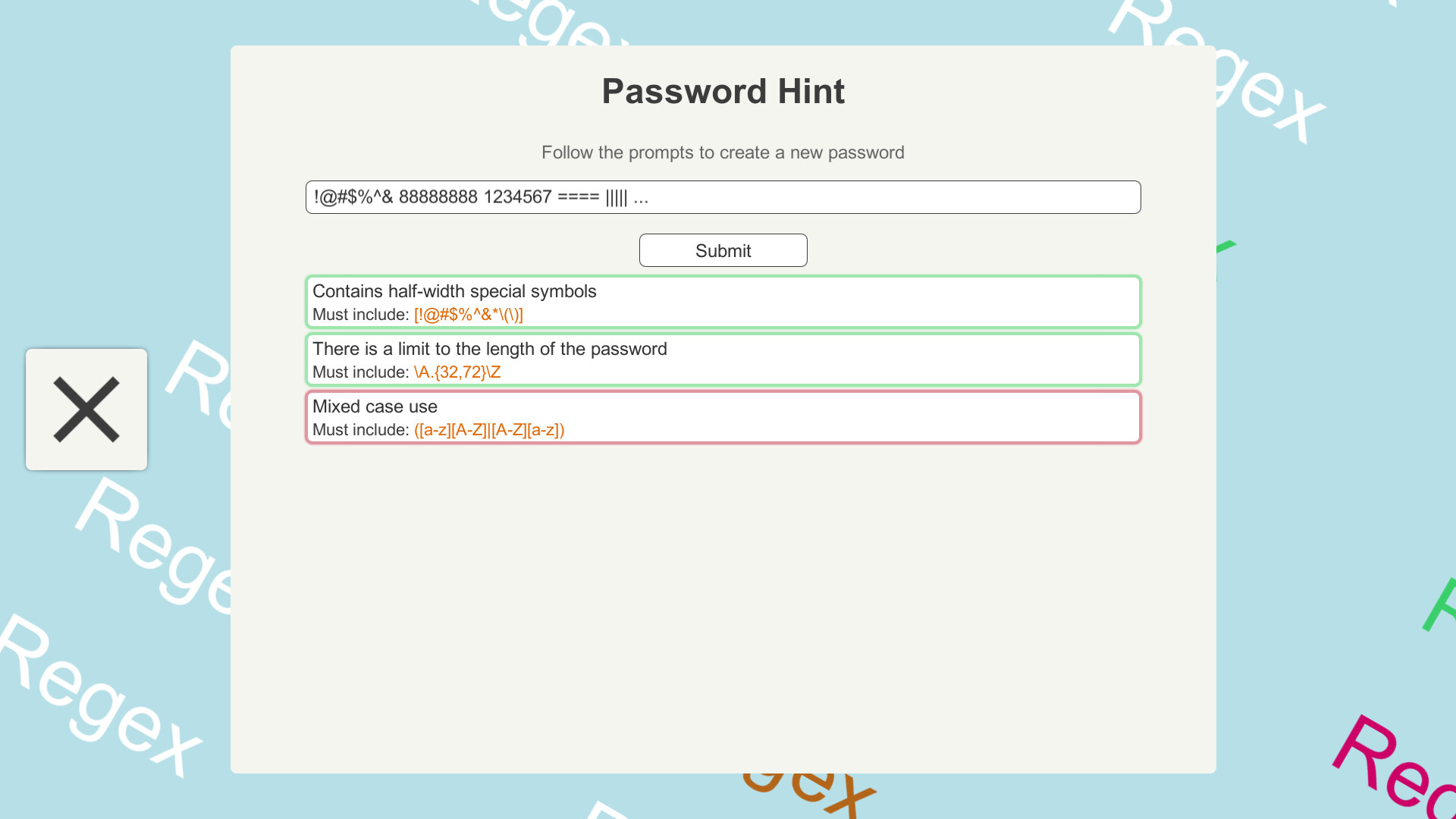 Regex Game