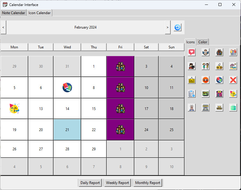 Calendar Notess