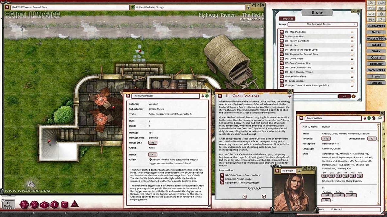 Fantasy Grounds - Map Pin - The Red Wolf Tavern (PFRPG2)