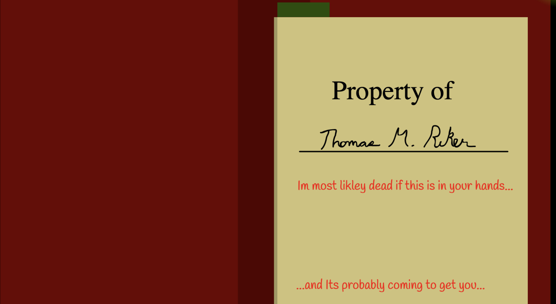 Tommy's Journal